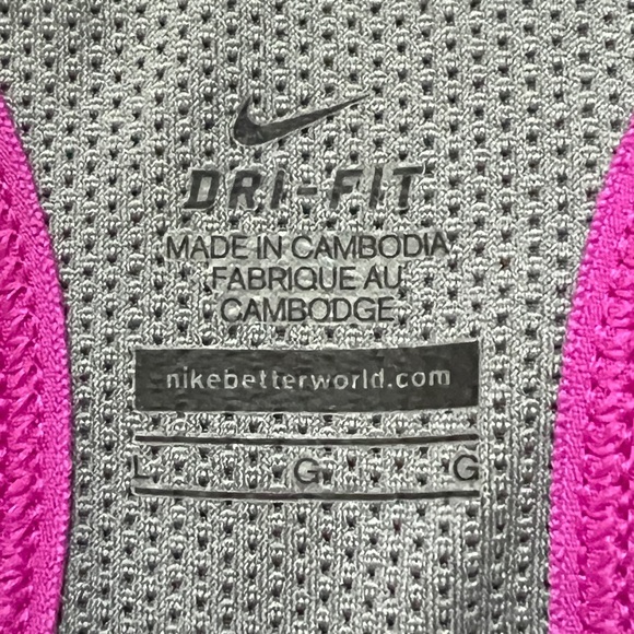 Nike Dri-Fit Geometric Racerback Activewear Tank Top Sz. L - Picture 8 of 10